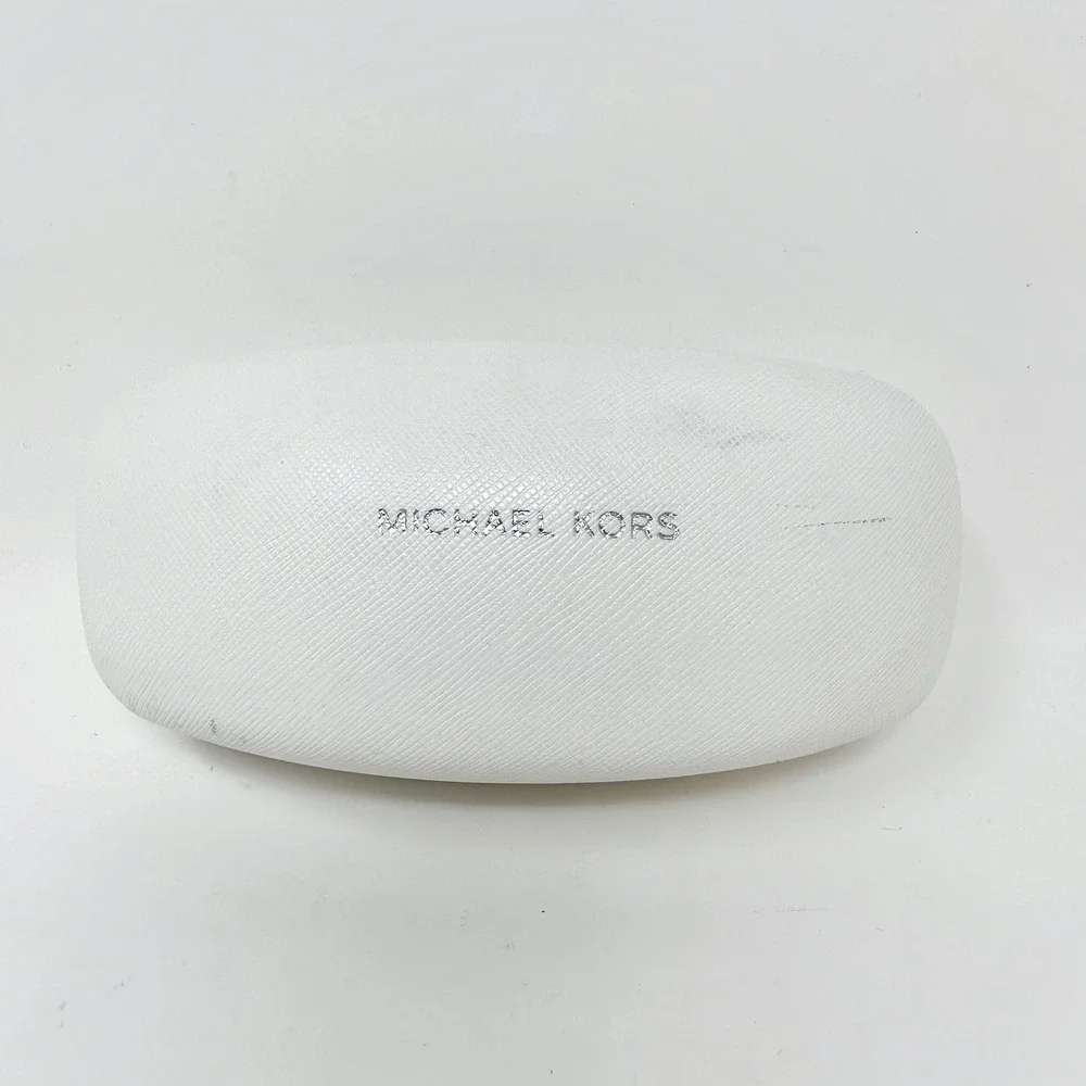 Michael Kors Saffiano Hard Clamshell Glasses Case White